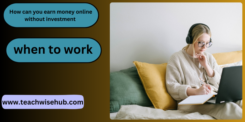 Top 5 online jobs without investment | when to work 