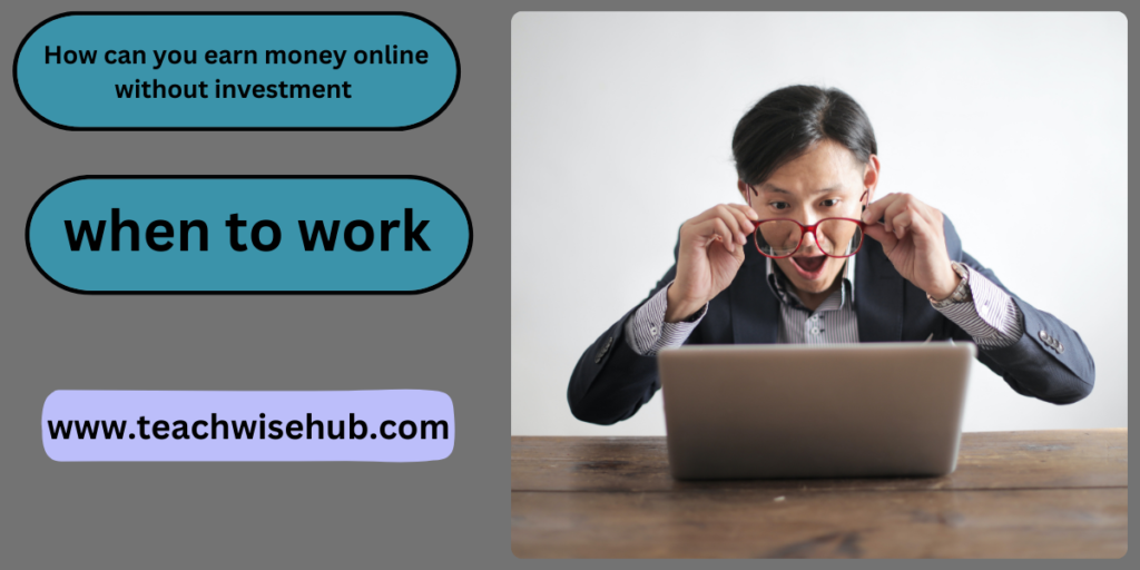 Top 5 online jobs without investment | when to work 